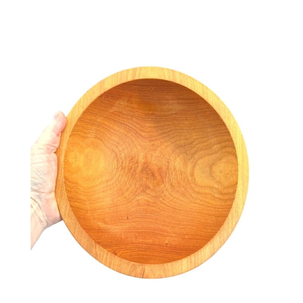 Holland Bowl Mill 9.5" x 9" x 2.5" Off Round Wood Bowl Country Ranch Farmhouse